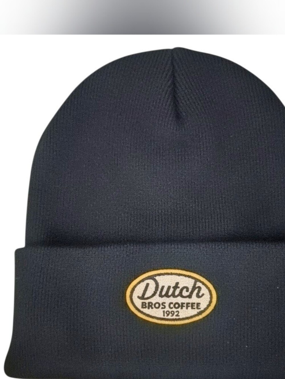 Dutch Bros Coffee UNISEX Dark Navy Knit Beanie NWOT